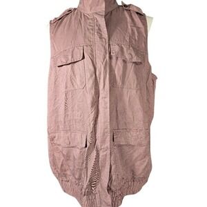 Torrid 2X Utility Vest Twilight Mauve Twill NWT